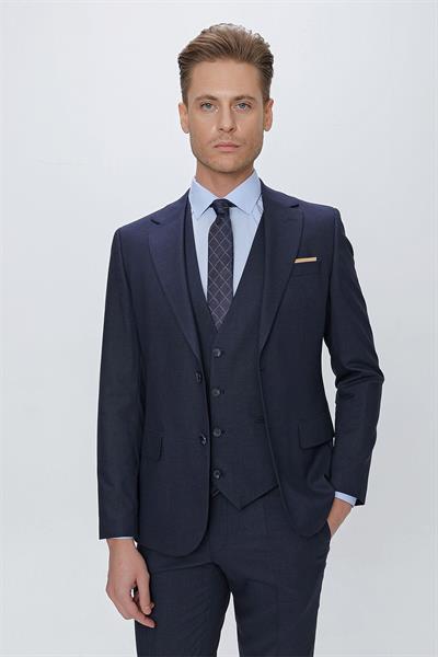 TK 864 Slim Fit Lacivert Klasik Takım Elbise