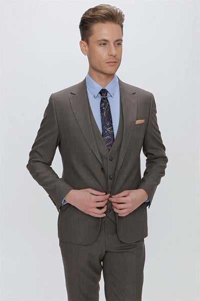 TK 864 Slim Fit Vizon Klasik Takım Elbise