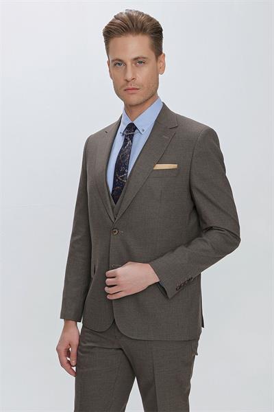 TK 864 Slim Fit Vizon Klasik Takım Elbise