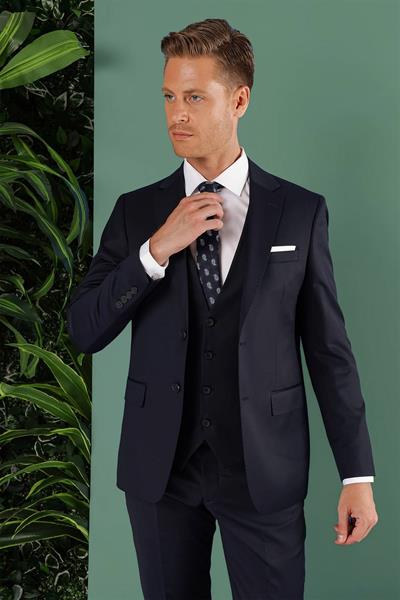 TK 869 Slim Fit Lacivert Klasik Takım Elbise