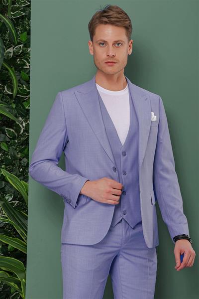 TK 870 Slim Fit Mavi Klasik Takım Elbise