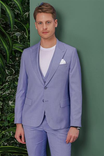 TK 870 Slim Fit Mavi Klasik Takım Elbise