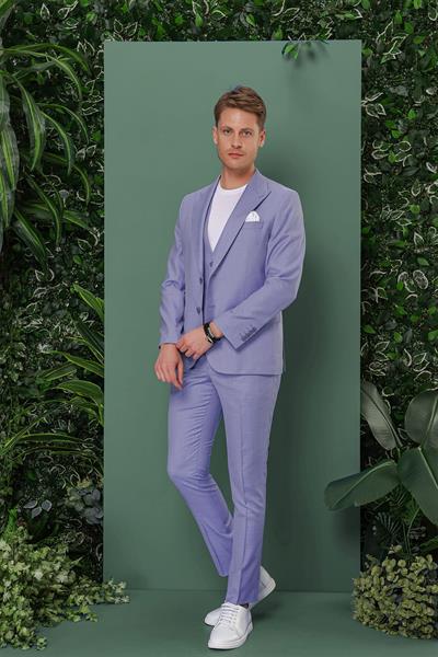TK 870 Slim Fit Mavi Klasik Takım Elbise