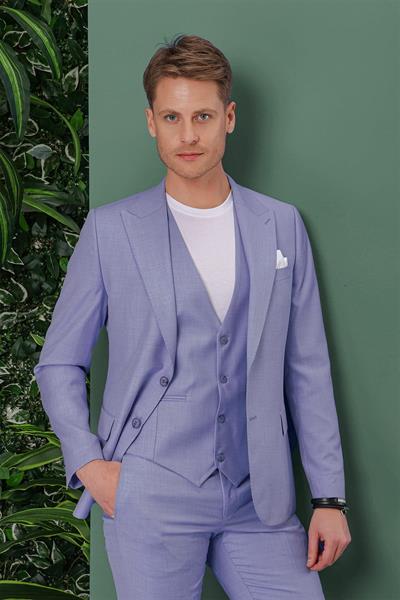 TK 870 Slim Fit Mavi Klasik Takım Elbise