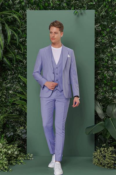 TK 870 Slim Fit Mavi Klasik Takım Elbise
