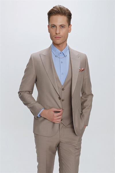 TK 870 Slim Fit Vizon Klasik Takım Elbise