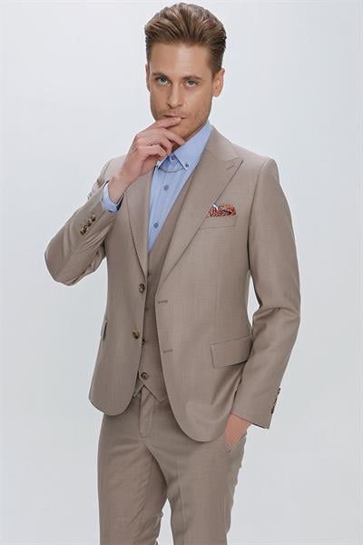 TK 870 Slim Fit Vizon Klasik Takım Elbise