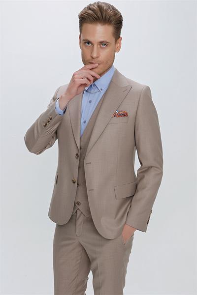 TK 870 Slim Fit Vizon Klasik Takım Elbise