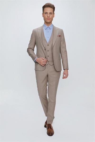 TK 870 Slim Fit Vizon Klasik Takım Elbise