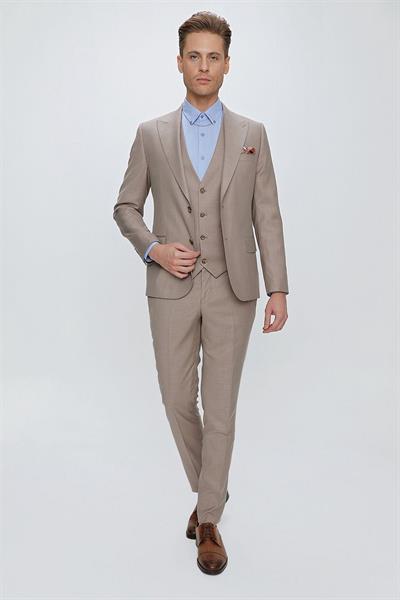 TK 870 Slim Fit Vizon Klasik Takım Elbise