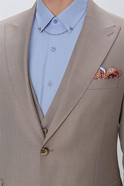 TK 870 Slim Fit Vizon Klasik Takım Elbise