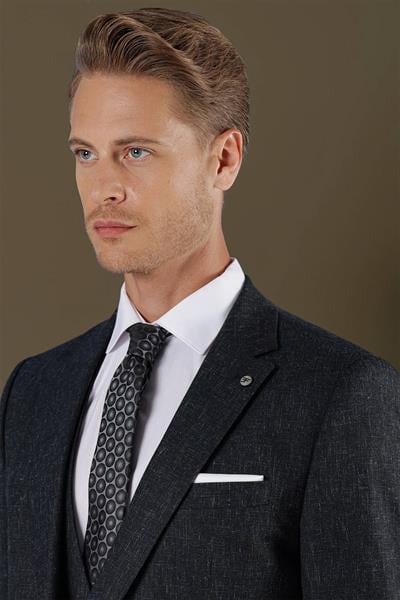 TK 873 Slim Fit Lacivert Klasik Takım Elbise