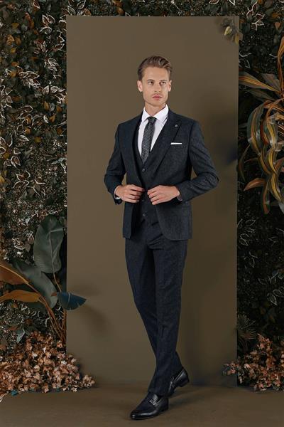 TK 873 Slim Fit Lacivert Klasik Takım Elbise