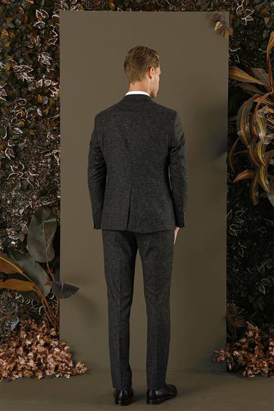 TK 873 Slim Fit Siyah Klasik Takım Elbise