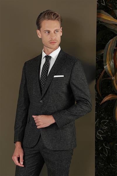 TK 873 Slim Fit Siyah Klasik Takım Elbise