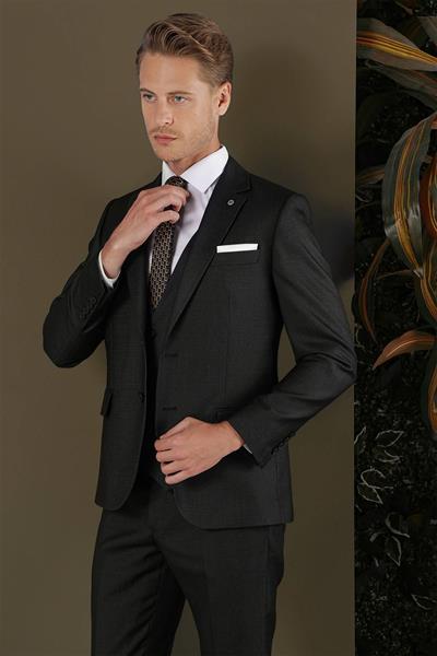 TK 878 Slim Fit Lacivert Klasik Takım Elbise
