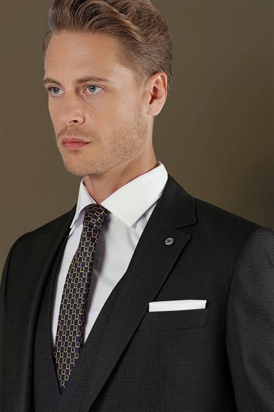 TK 878 Slim Fit Lacivert Klasik Takım Elbise