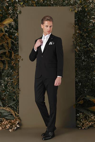 TK 882 Slim Fit Siyah Klasik Takım Elbise