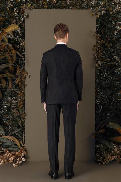 TK 884 Slim Fit Siyah Klasik Takım Elbise