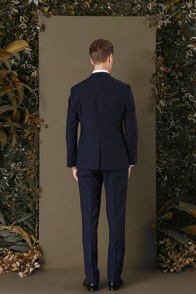 TK 887 Slim Fit Lacivert Klasik Takım Elbise