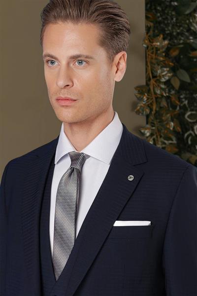 TK 887 Slim Fit Lacivert Klasik Takım Elbise