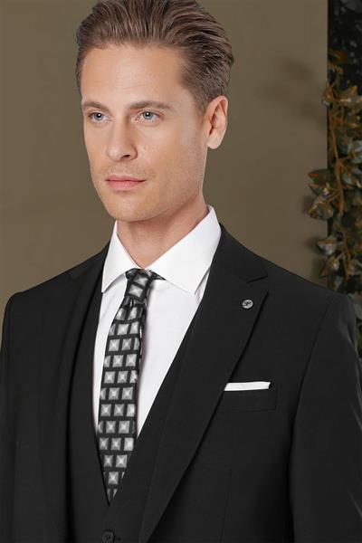 TK 889 Slim Fit Siyah Klasik Takım Elbise