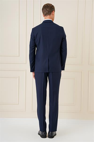 Tk 892 Slim Fit Düz Klasik Lacivert Takım Elbise 