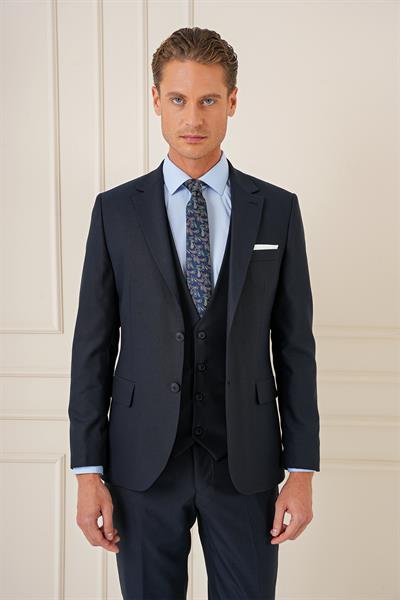 TK 896 Slim Fit Lacivert Klasik Takım Elbise