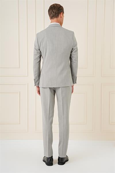 TK 902 Slim Fit Gri Klasik Takım Elbise
