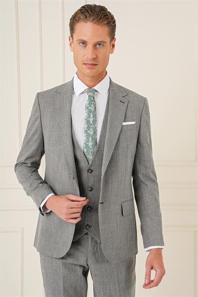 TK 902 Slim Fit Haki Klasik Takım Elbise