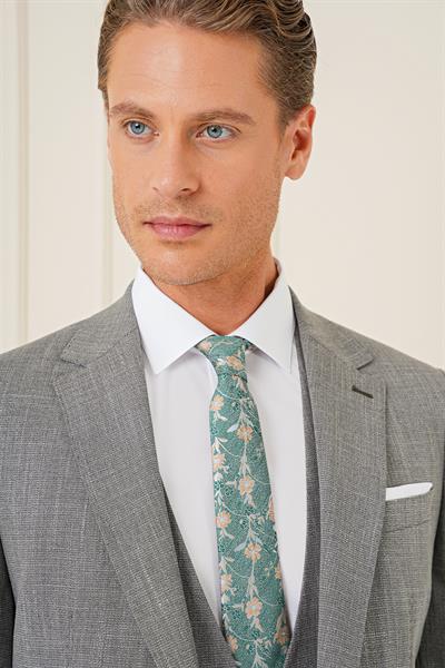 TK 902 Slim Fit Haki Klasik Takım Elbise
