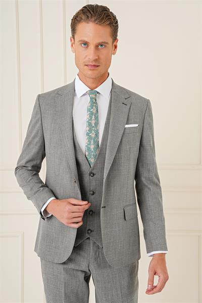 TK 902 Slim Fit Haki Klasik Takım Elbise