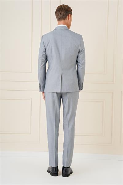 TK 903 Slim Fit Gri Klasik Takım Elbise