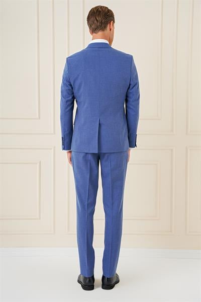 TK 903 Slim Fit İndigo-Mavi Klasik Takım Elbise
