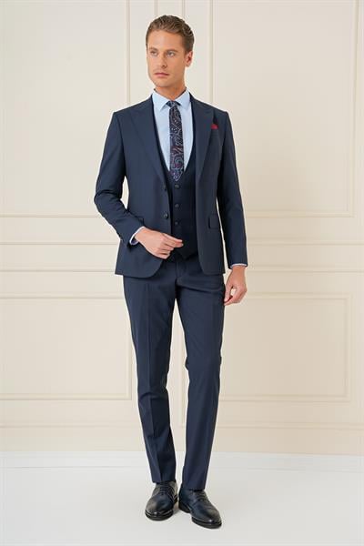 TK 904 Slim Fit Lacivert Spor Takım Elbise
