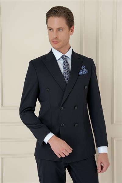 TK 905 Slim Fit Lacivert Spor Takım Elbise