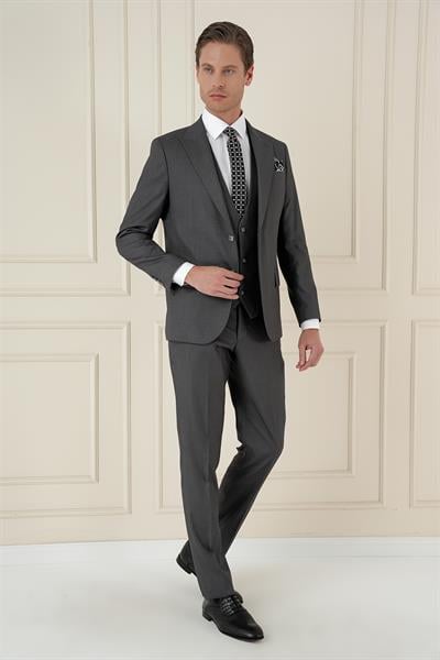 TK 907 Slim Fit Füme Spor Takım Elbise
