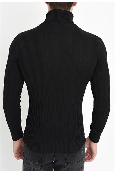TR 819 Slim Fit Siyah O Yaka Triko