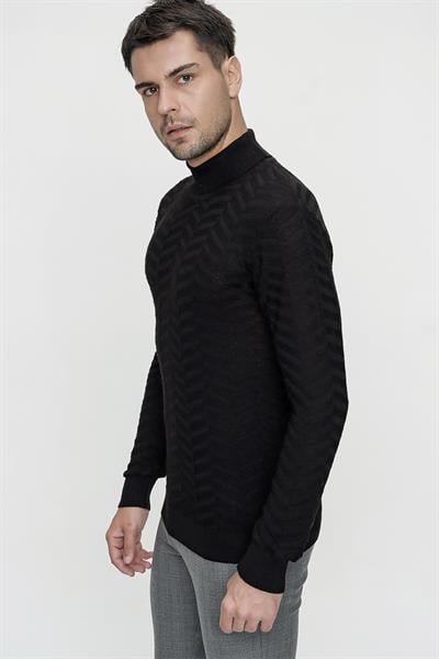 TR 836 Siyah Balıkçı Triko