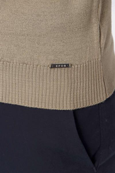 TR 840 Slim Fit Taş Klasik Triko