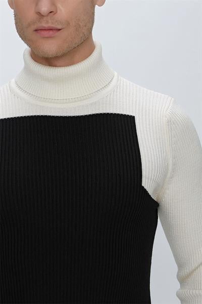 TR 842 Slim Fit Siyah Klasik Triko