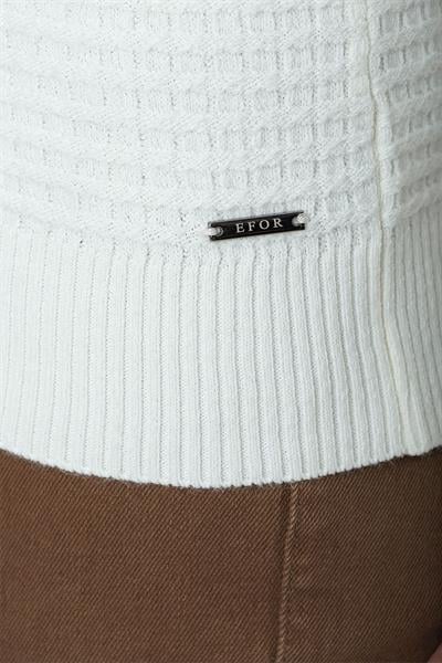 TR 845 Slim Fit Ekruorj Klasik Triko