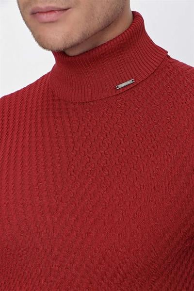 TR 848 Slim Fit Bordo Klasik Triko