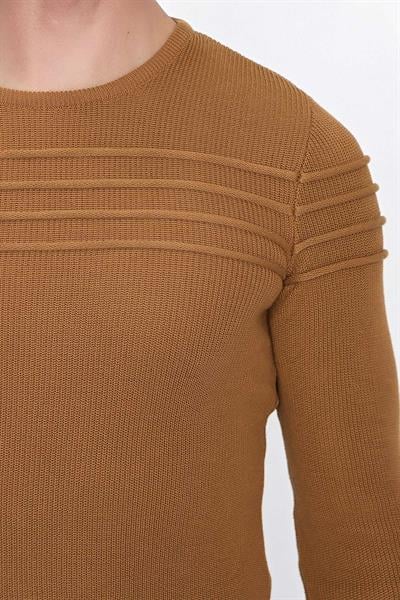 TR 849 Slim Fit Taba Klasik Triko