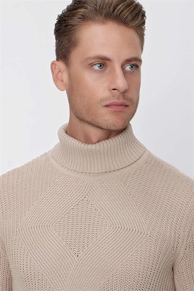 TR 850 Slim Fit Bej Klasik Triko