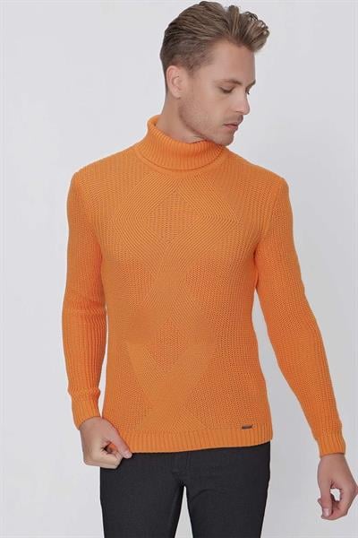 TR 850 Slim Fit Oranj Klasik Triko