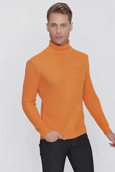 TR 850 Slim Fit Oranj Klasik Triko