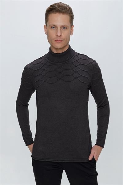 TR 851 Slim Fit Antrasit Klasik Triko