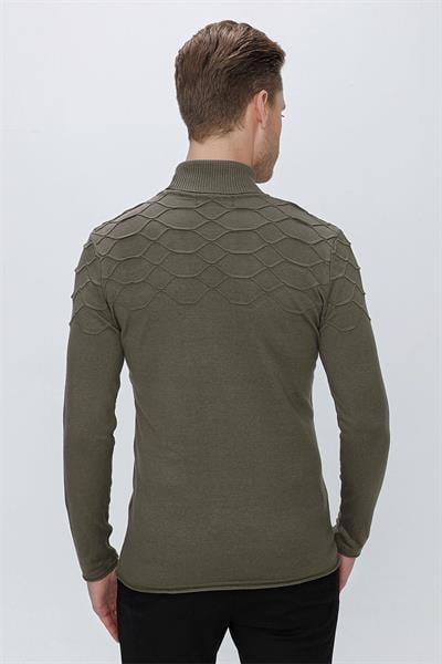 TR 851 Slim Fit Haki Klasik Triko