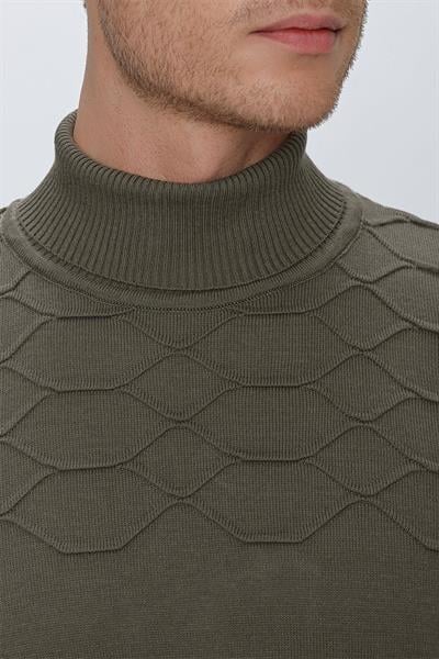 TR 851 Slim Fit Haki Klasik Triko